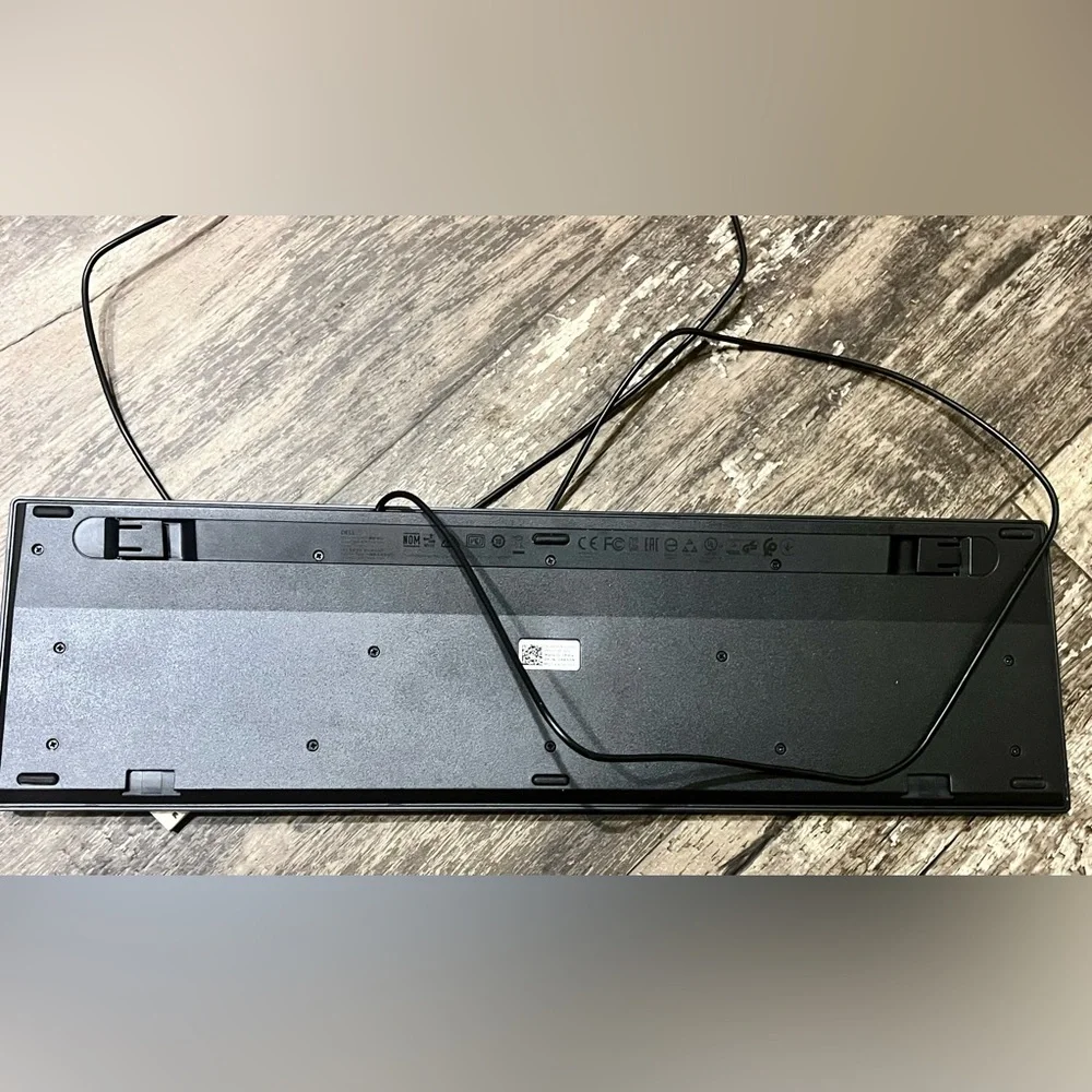 Genuine Dell USB Wired PC Computer Black Slim Keyboard